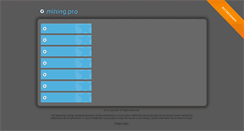Desktop Screenshot of mining.pro